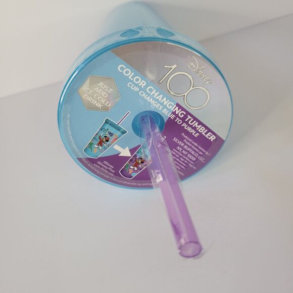 Disney Box Lunch 100 Years Music Sketch Plastic Cup Tumbler Color Changing 24oz - Picture 7 of 14
